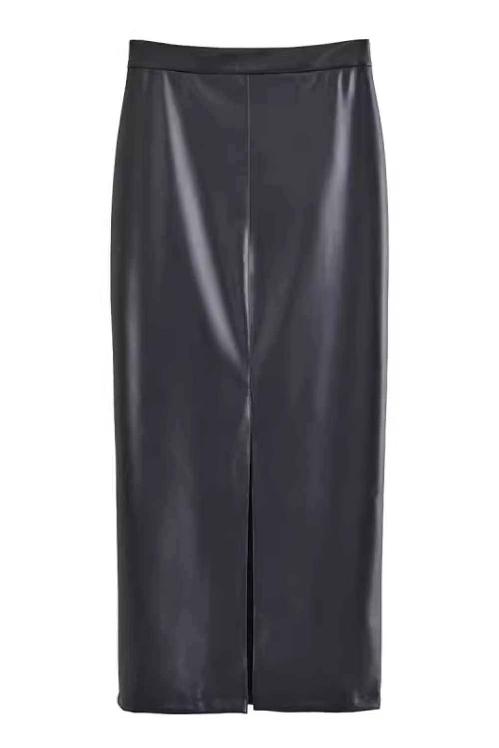 'Lydia' High-Waist Slit Midi Skirt