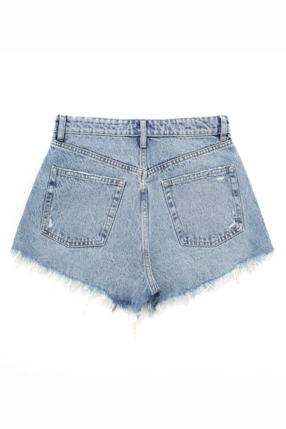 'Merissa' High Waist Distressed Denim Mini Skirt