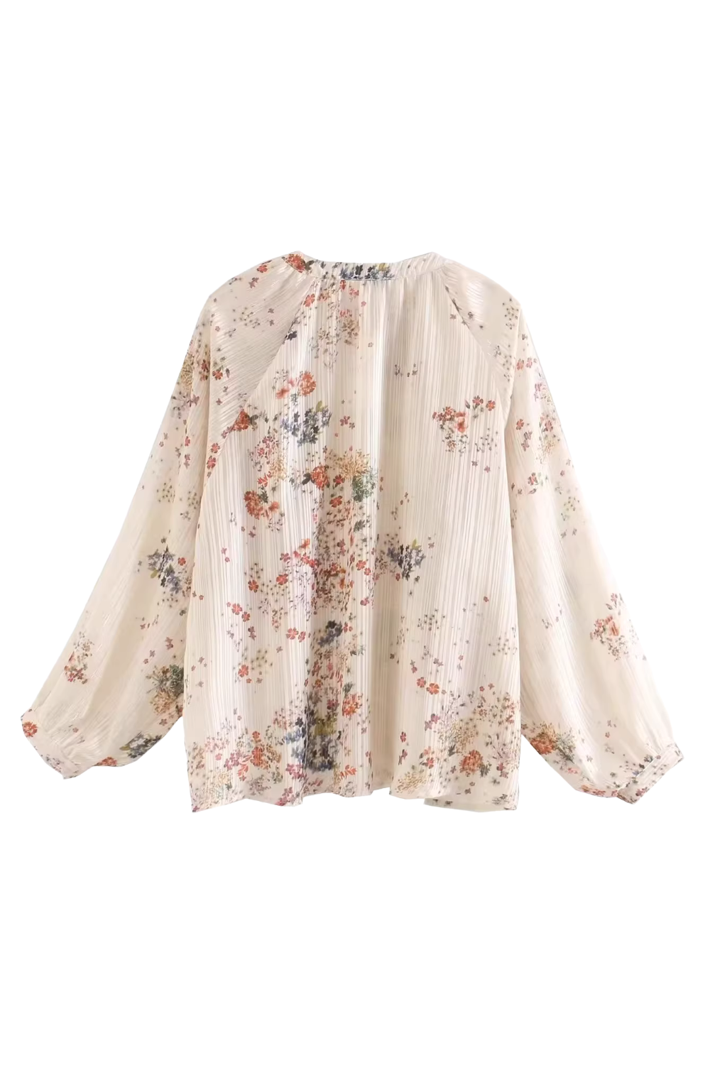 'Josephine' Floral Silk Chiffon Blouse Top