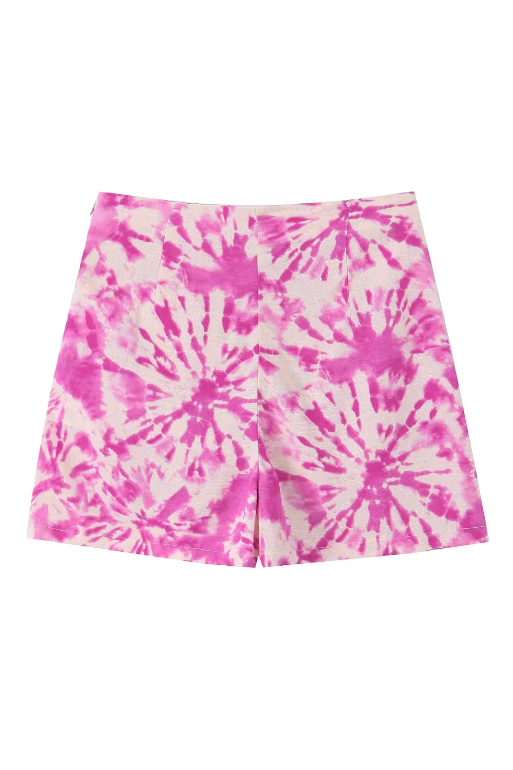 'Pauline' Tie-Dye High-Waist Track Shorts