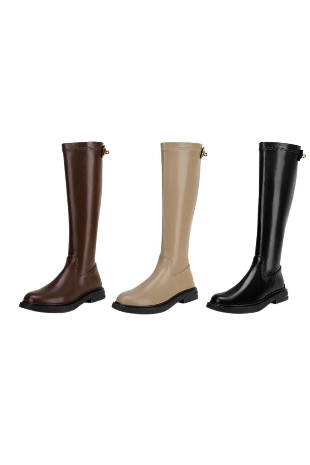 'Wendy' Round-Toe Thick Soled High Boots (3 Colors)