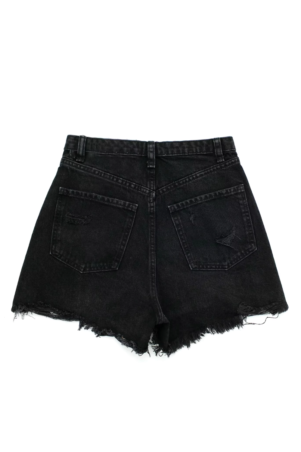 'Rebekah' High Waist Ripped Denim Shorts