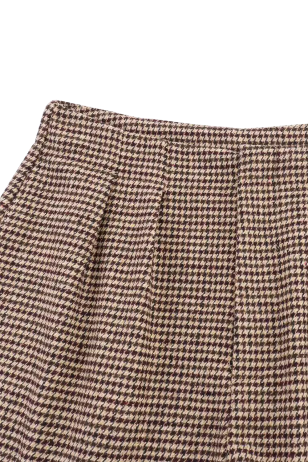 'Penelope' Houndstooth Pattern High-Waist Shorts