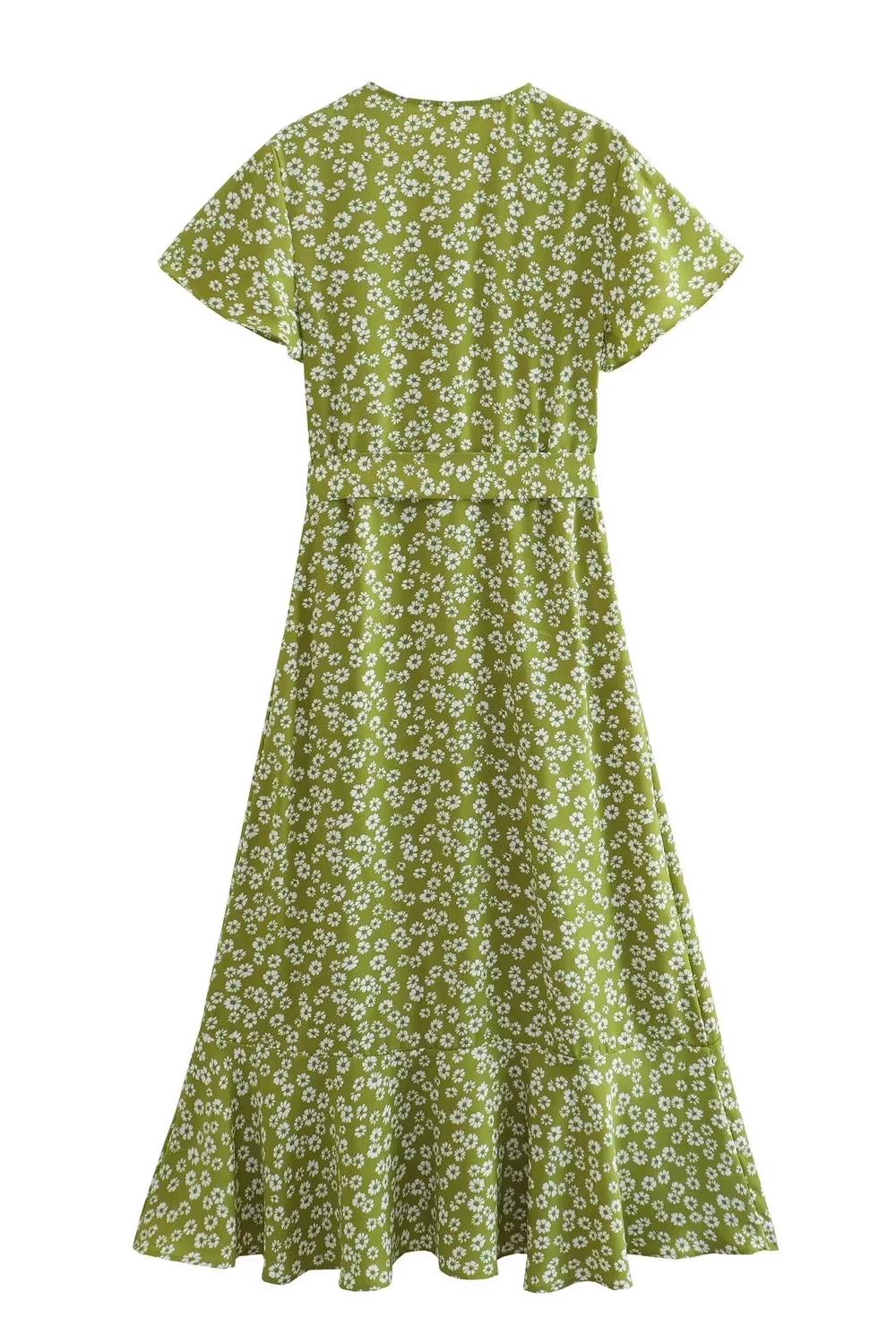 'Helen' V-Neck Floral Tie-Side Wrap Dress