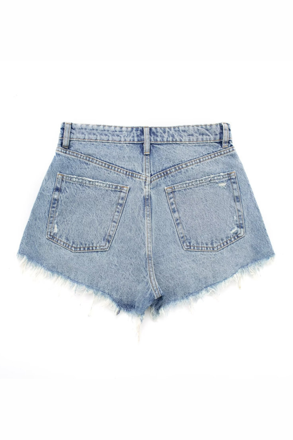 'Remy' High Waist Distressed Denim Short