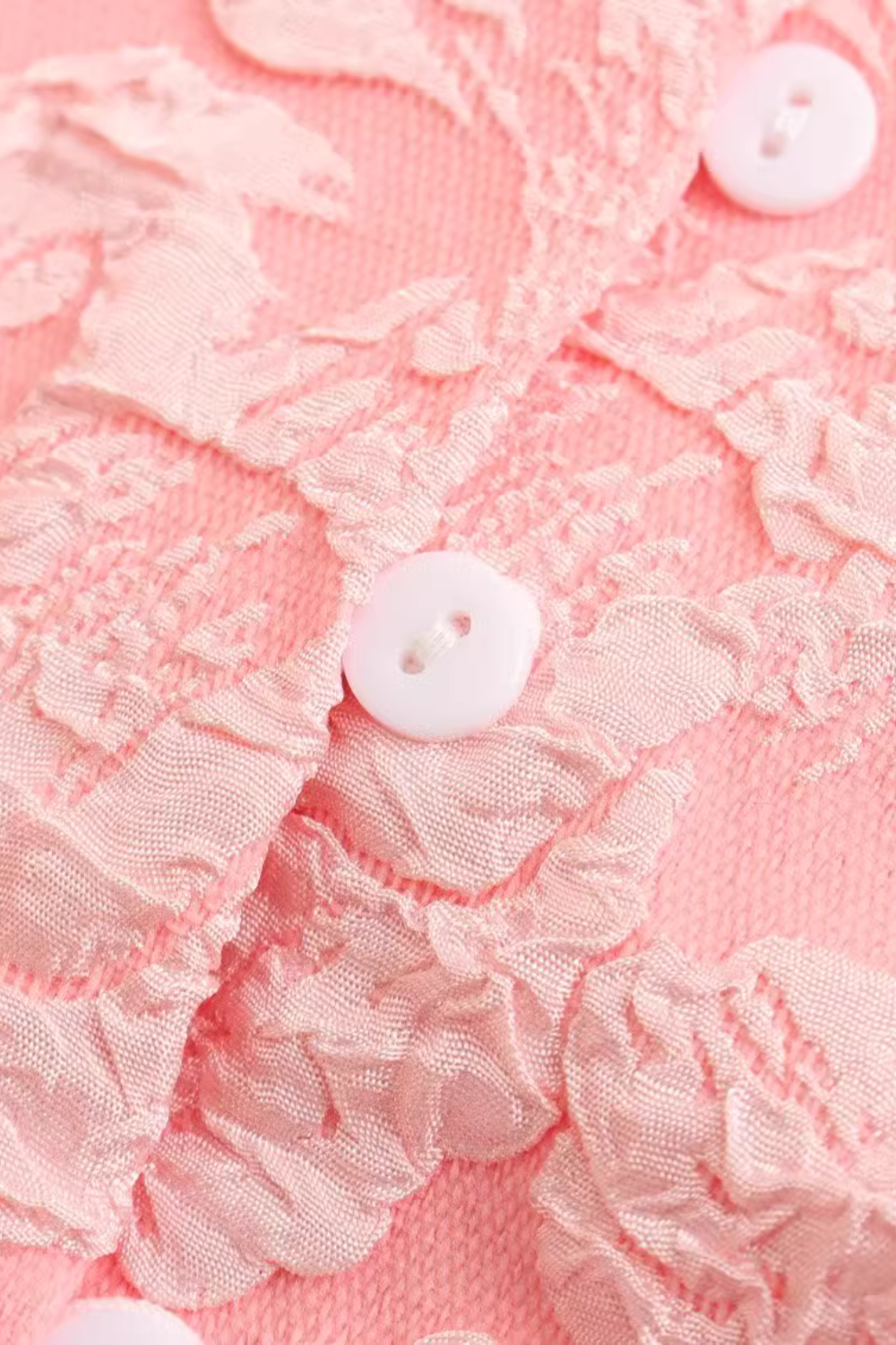 'Tayla' Floral Jacquard Puff Sleeve Dress