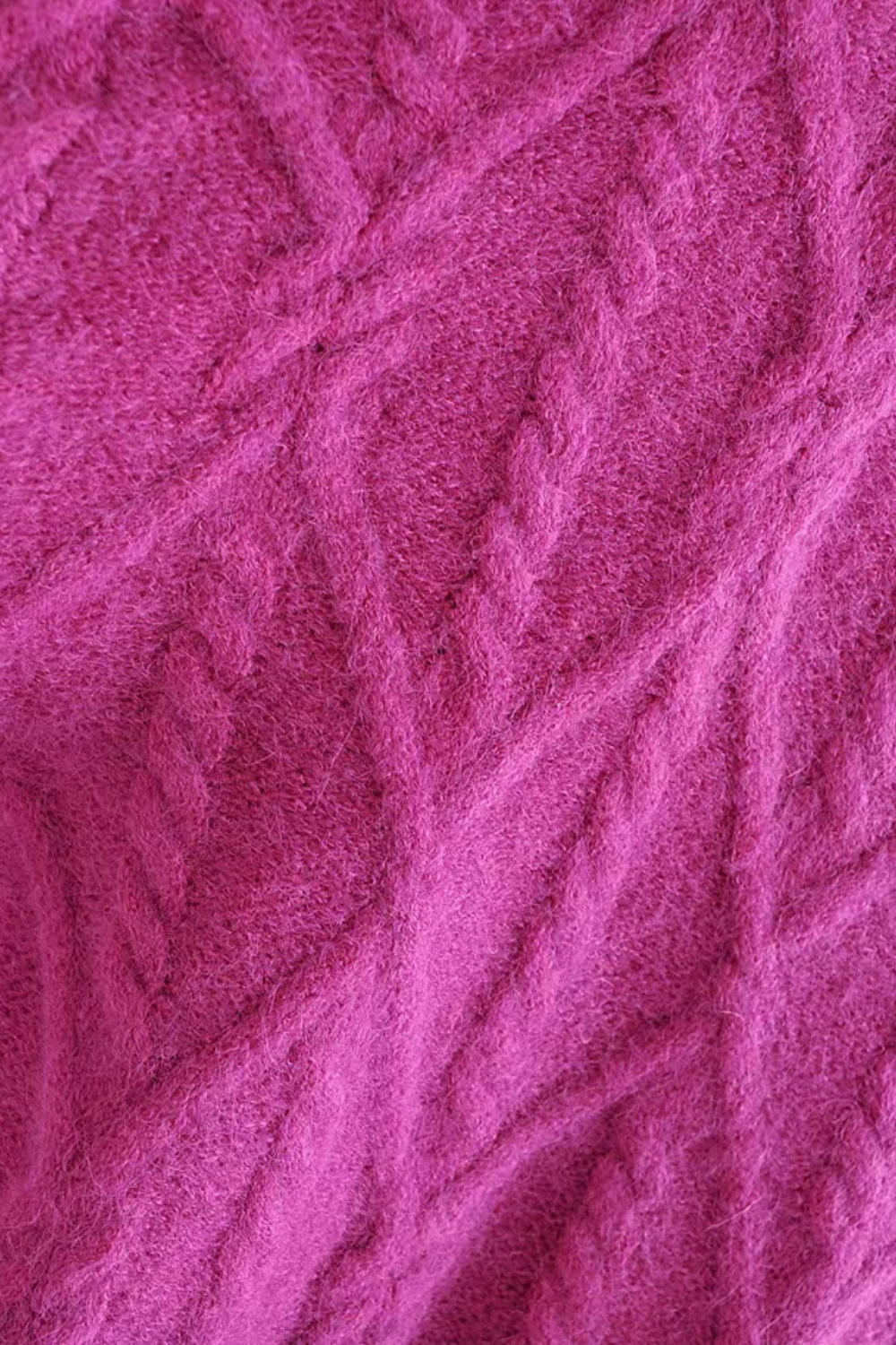 'Melanie' Round Neck Cable-Knit Sweater