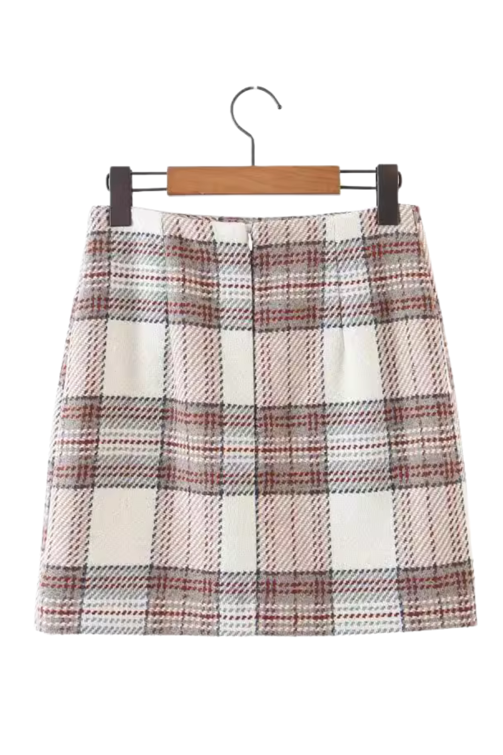 'Ivy' Knitted Plaid Skirt