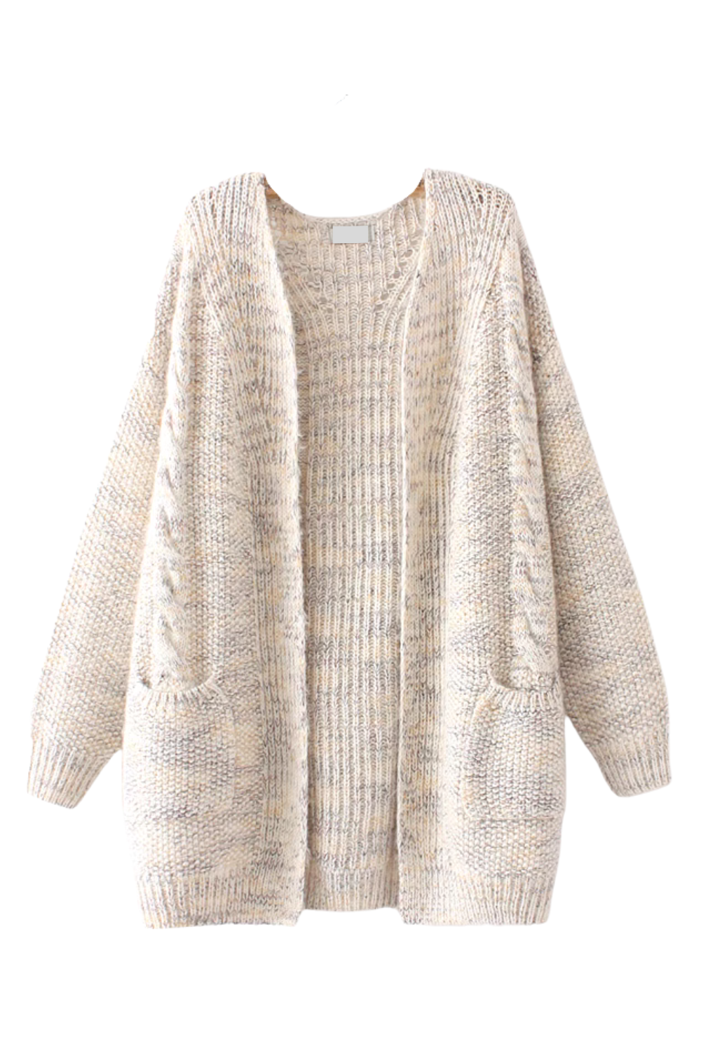 'Miriam' Fuzzy Mid-Length Knitted Cardigan (2 Colors)