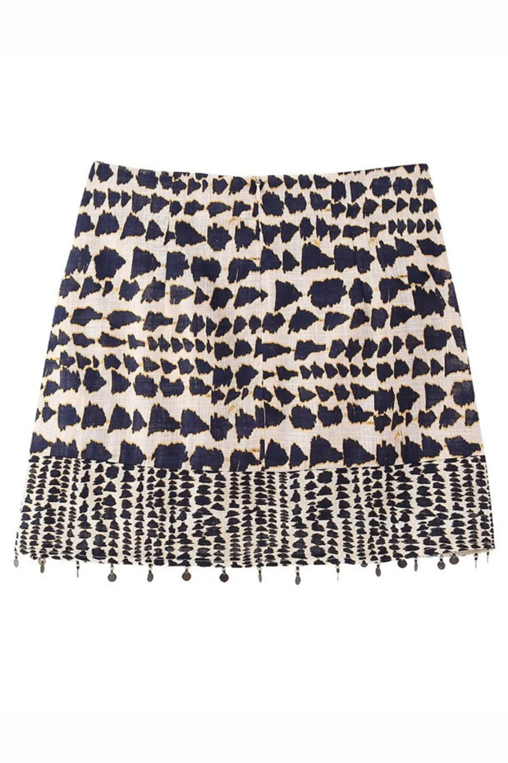 'Ivory' Animal Print Wrap Mini Skirt