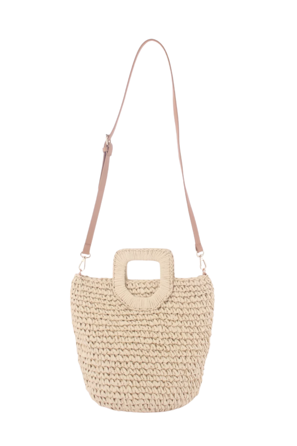 'Gemma' Two-Way Straw Woven Bag (2 Colors)