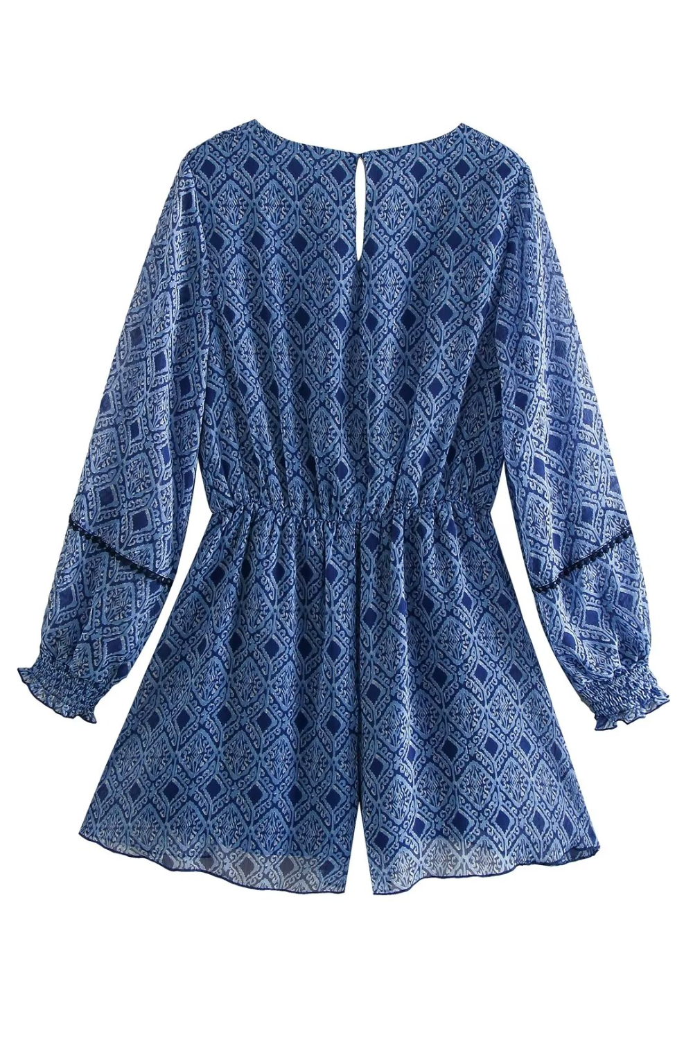 'Helen' Deep V-Neck Long Sleeves Romper