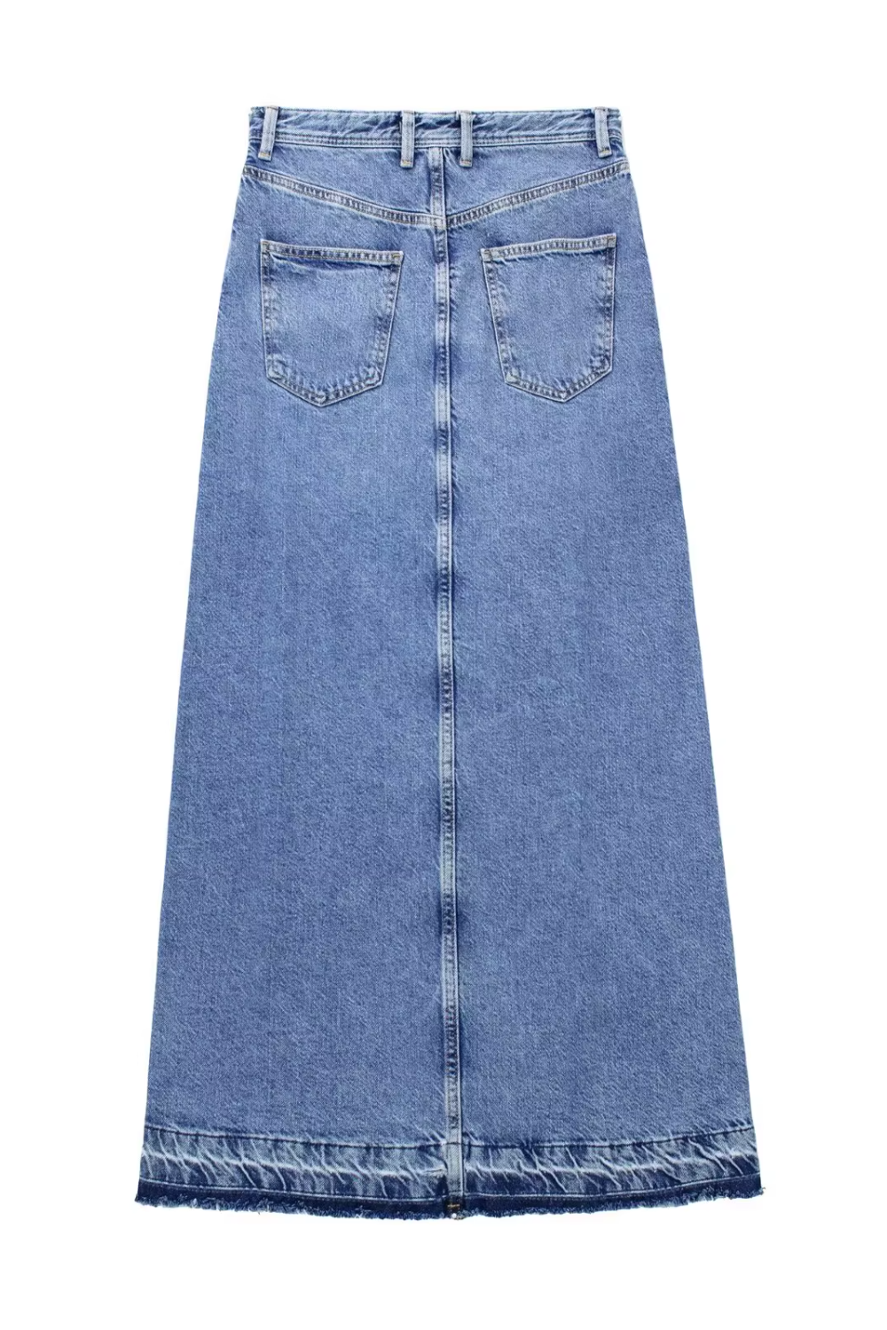 'Vicky' High Waist Denim Slit Skirt