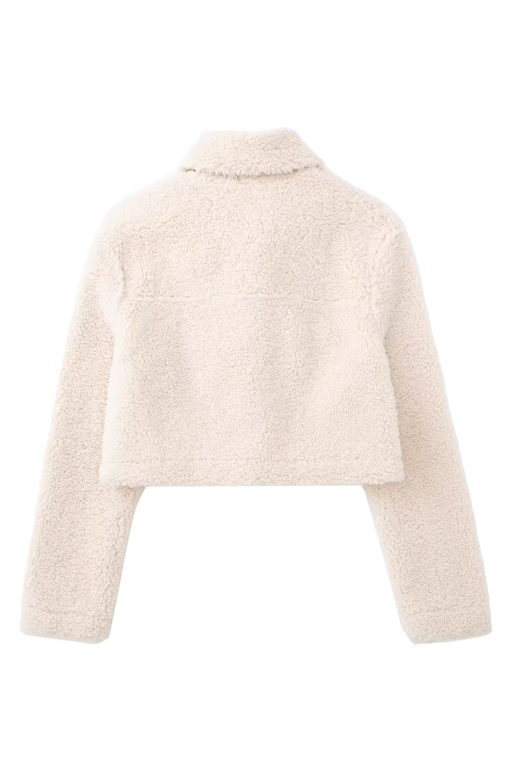 'Veronica' Collared Fleece Short Jacket