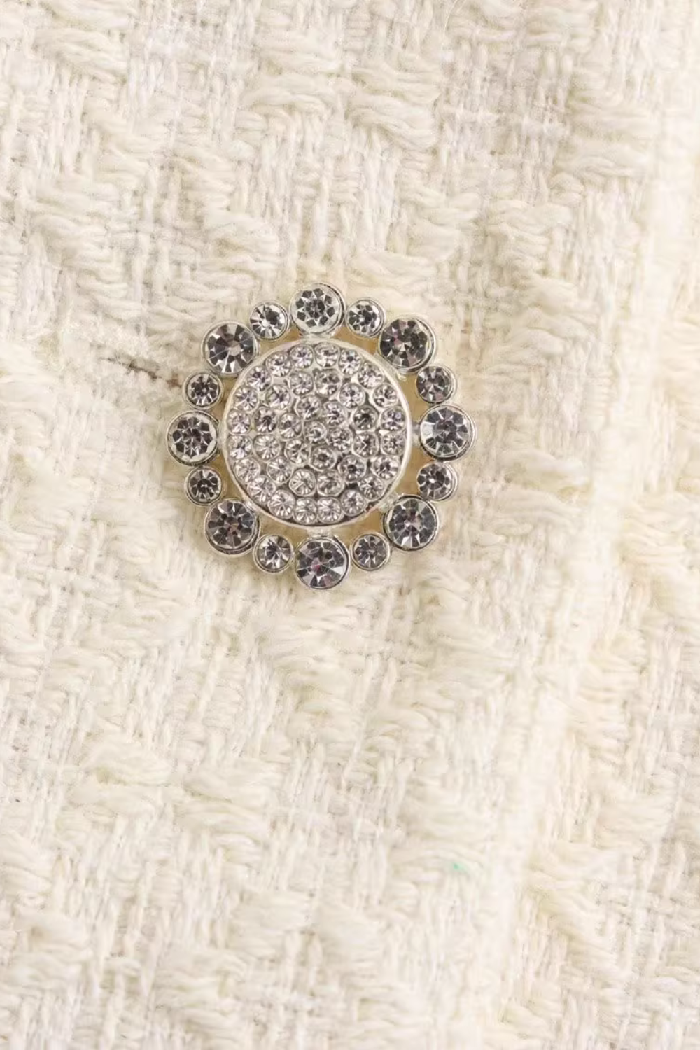 'Beth' Jeweled Button Cropped Jacket