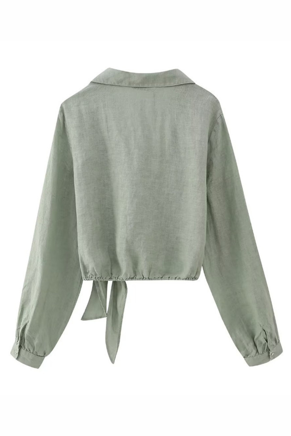 'Sofia' Collared V-Neck Front Knot Top