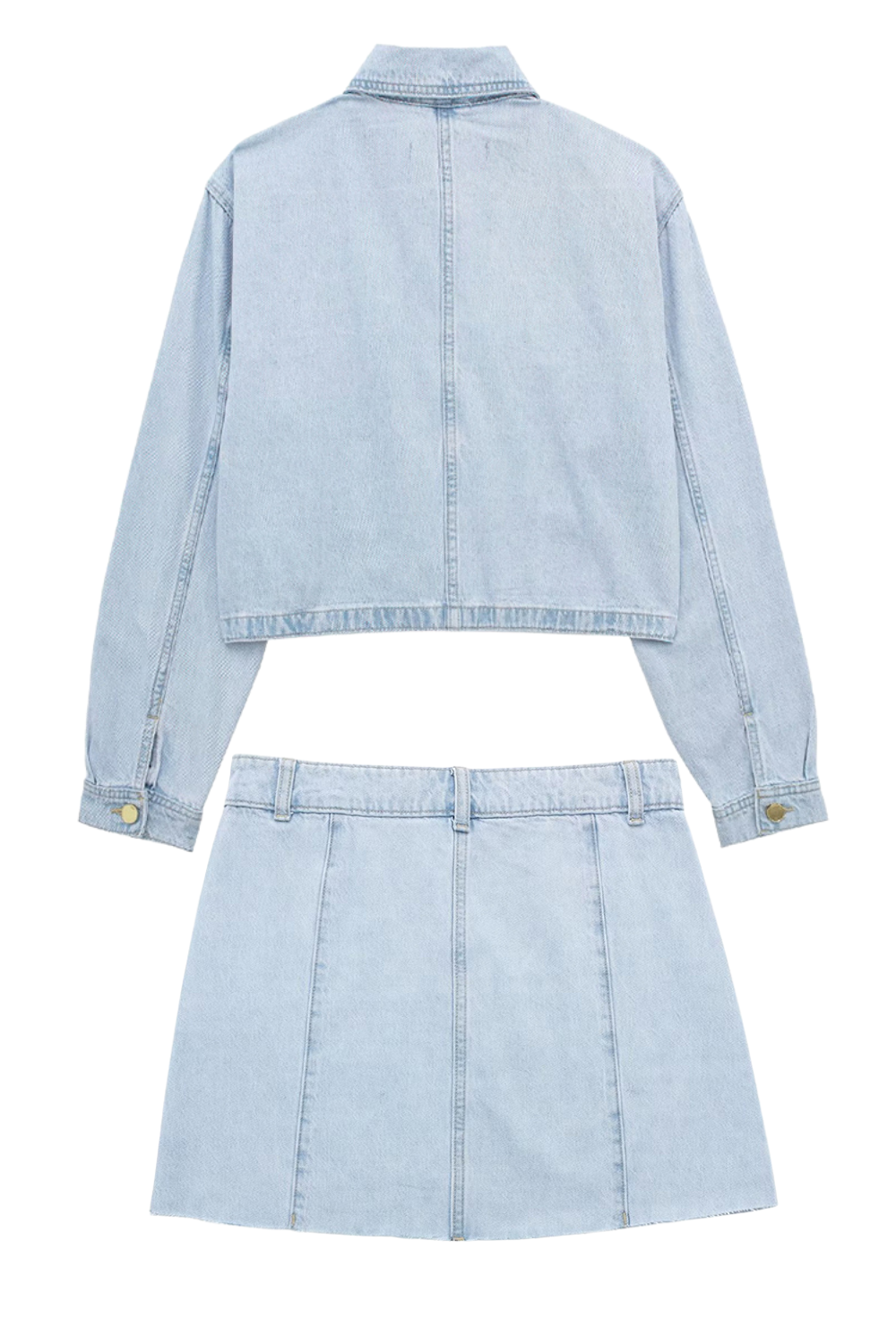 'Shevon' Denim Jacket & Mini Skirt Set