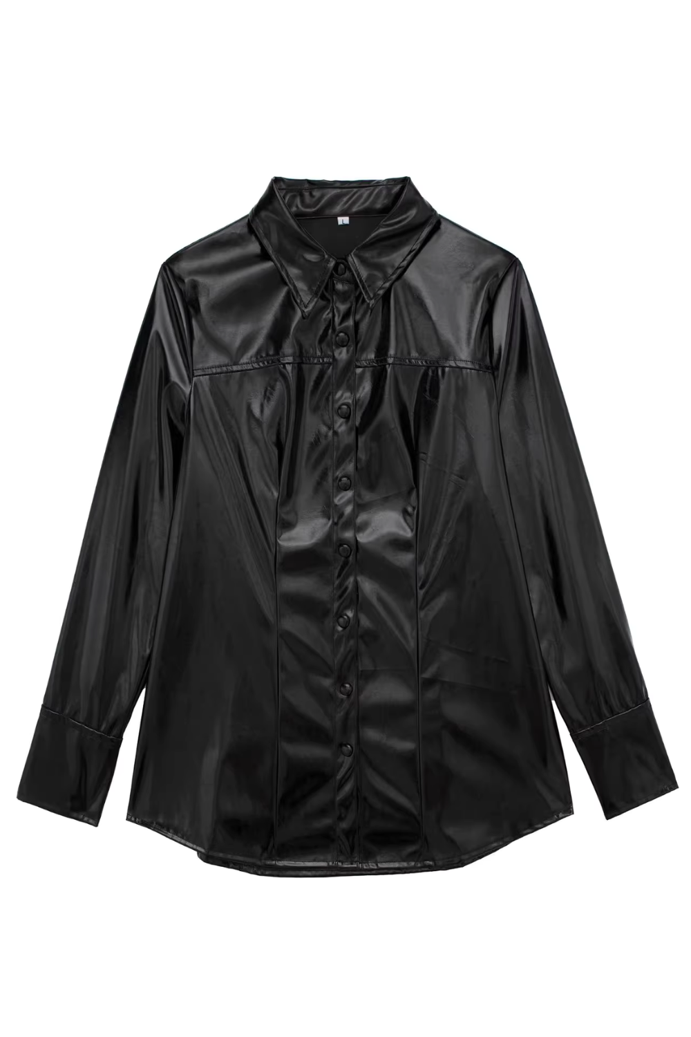 'Bernice' Faux Leather Shirt & Skirt (Sold Separately)