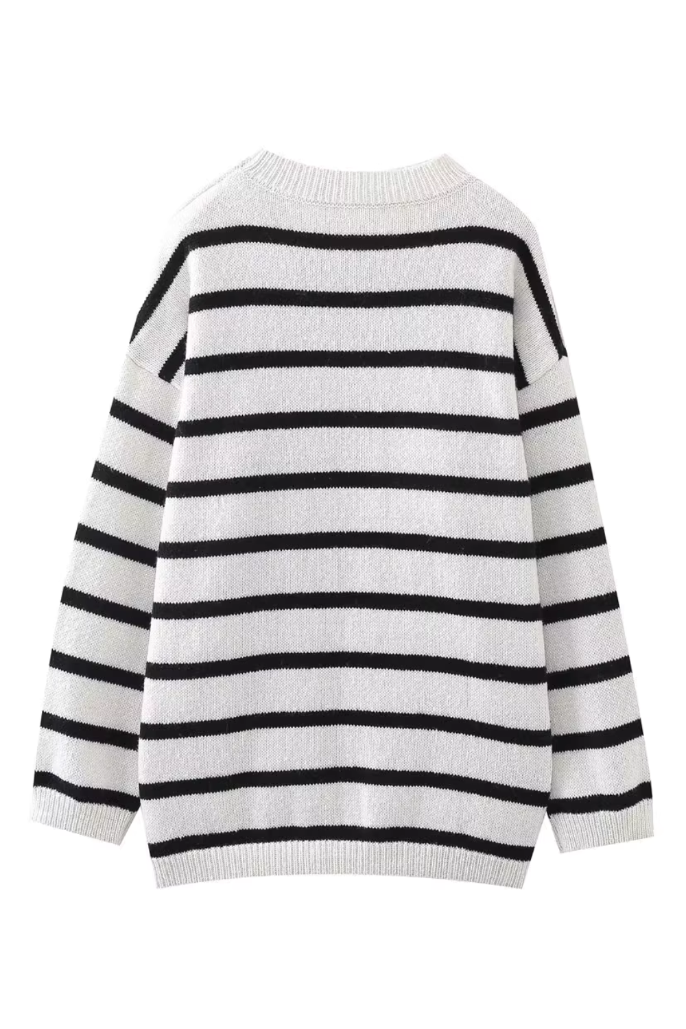 'Mae' Casual Round-Neck Striped Knitted Sweater