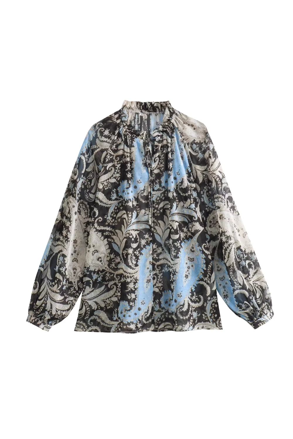 'Tracey' Floral Long Sleeve Chiffon Blouse