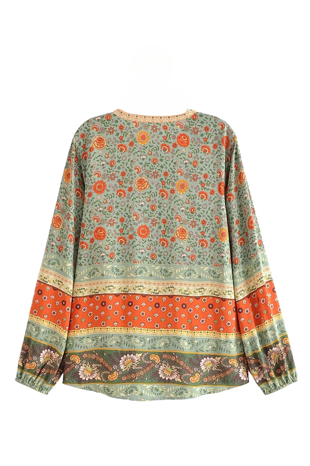 'Naomi' Round-Neck Full Button Floral Top (2 Colors)