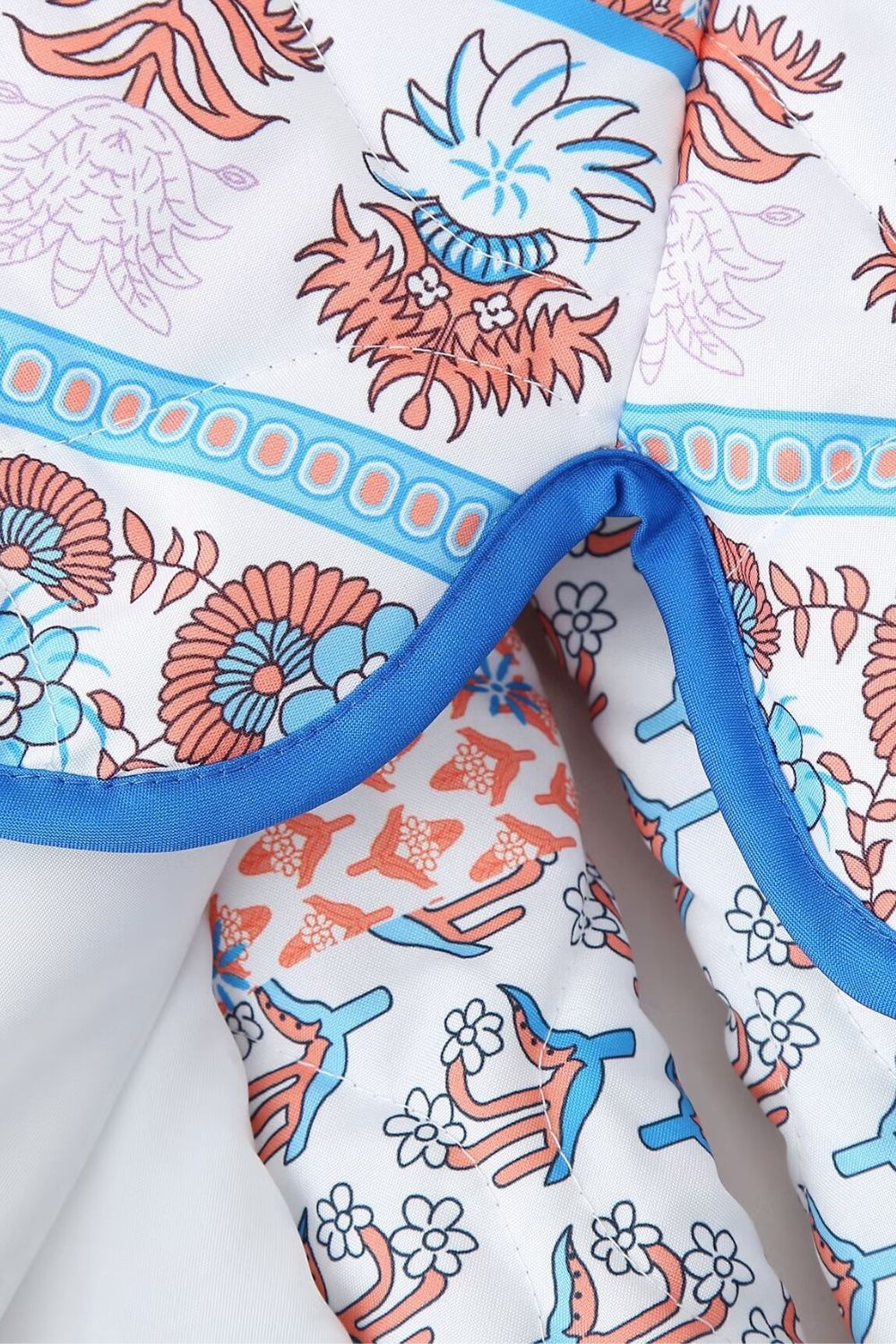 'Amelia' Printed Cotton Padded Jacket Coat