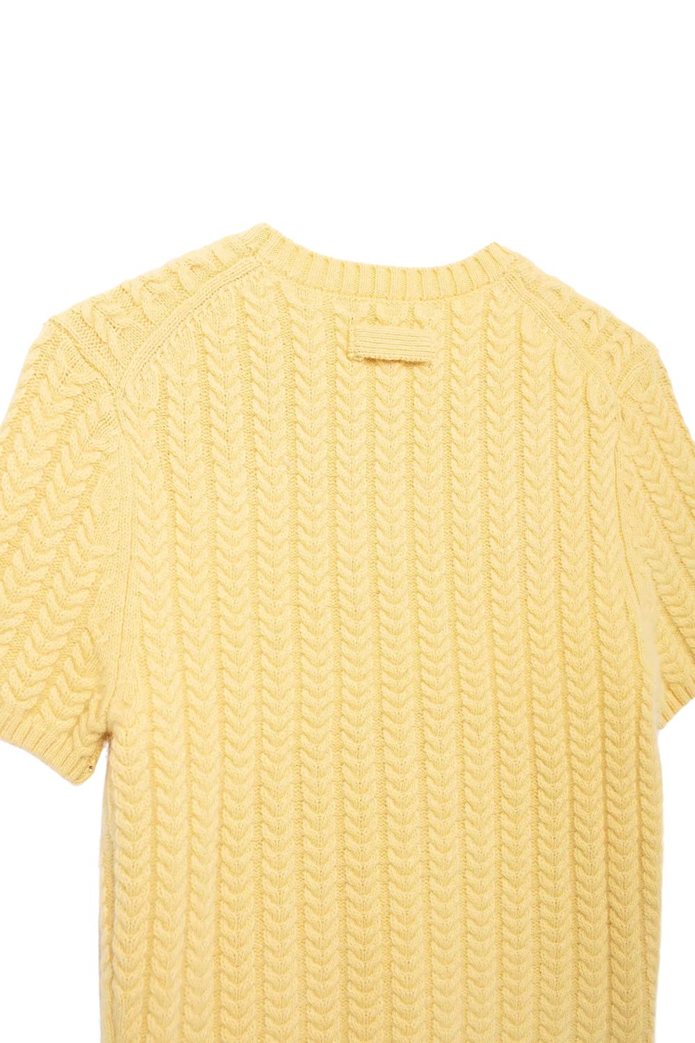 'Mila' Cabled Short-Sleeve Knitwear