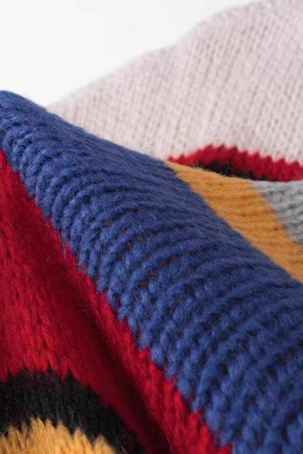 ‘Allison’ Rainbow Striped Long-Sleeve Sweater