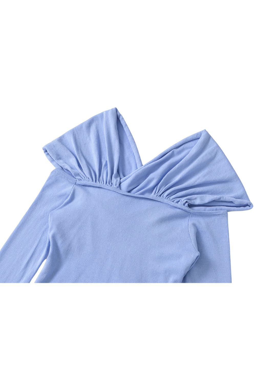 'Nevaeh' Shoulder-Bare Double-Placket Long Sleeve Top