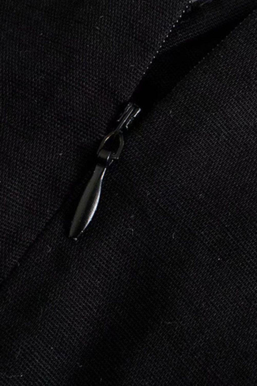 ‘Emma’ Embroidered V-Neck Linen lounge dress