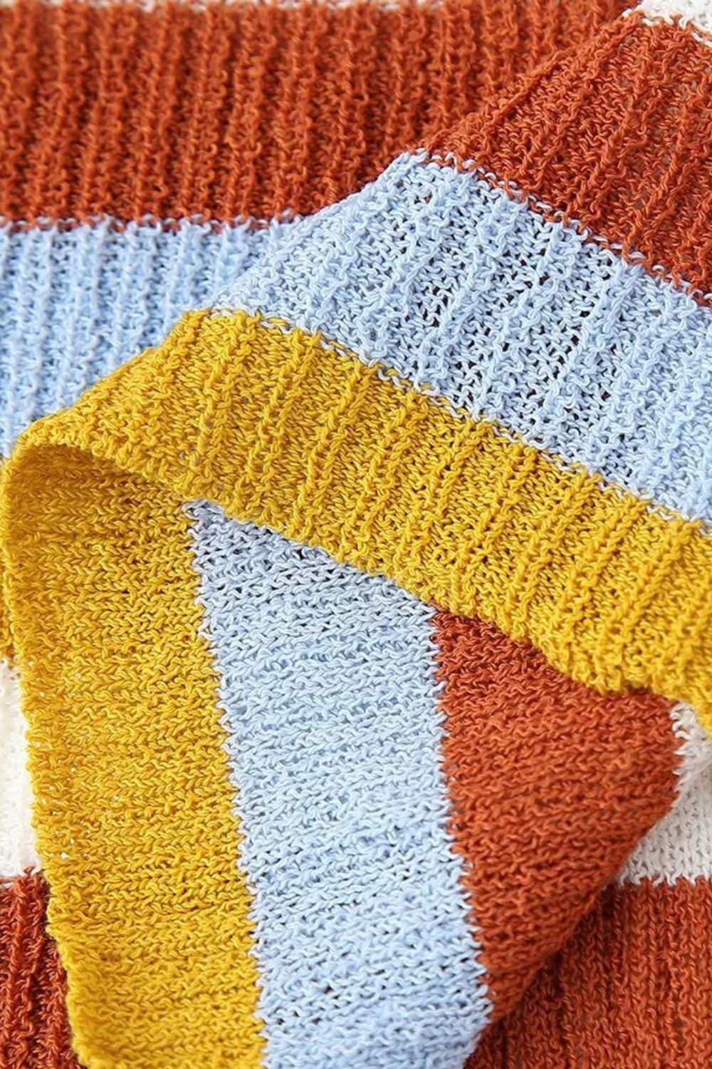 ‘Diana’ Stripe-Knit Vest Top & Skirt Set (Sold Separately)