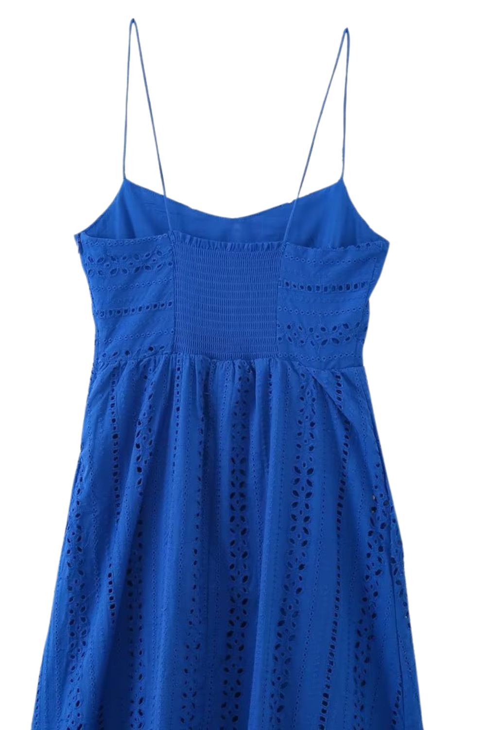 'Mia ' Embroidered Fine Strap MIdi Dress