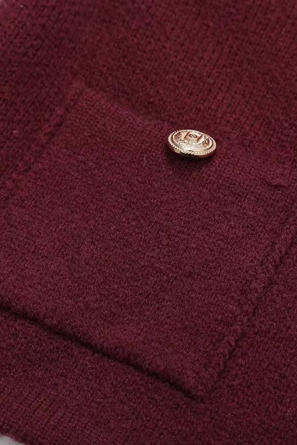 'Geoff 'Gold-Buttoned Knit Cardigan Sweater