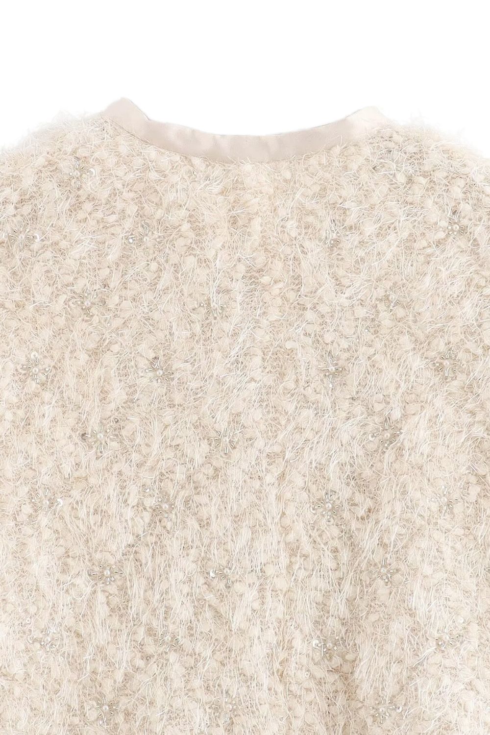 ‘Julia’ Plush Beaded Fringe Coat