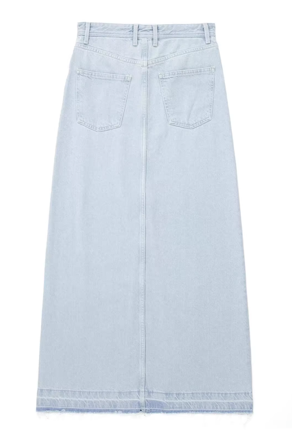 'Nicole' High Waist Slit Denim Skirt (2 Colors)