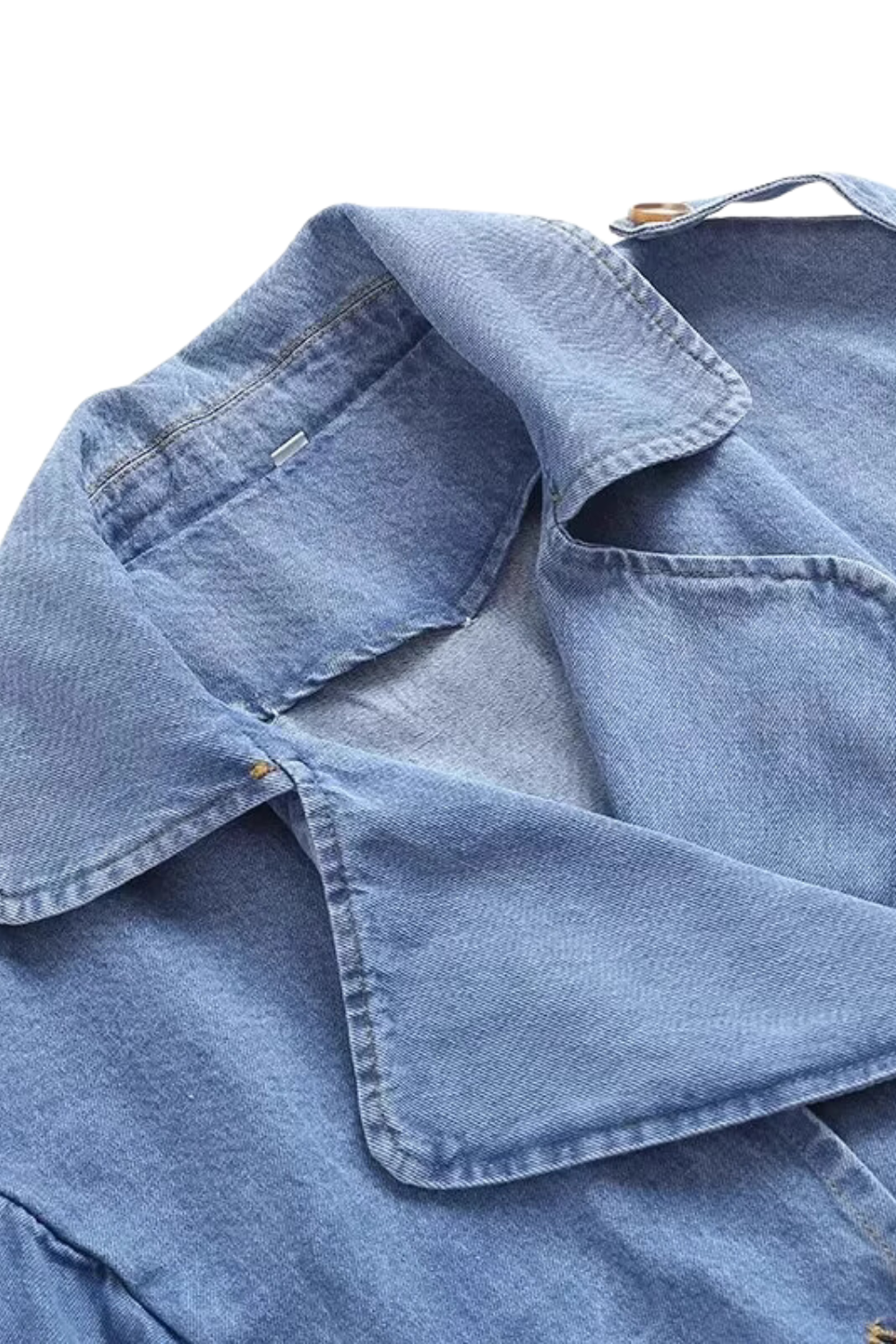 'Bernice' Midi-Length Denim Coat Jacket