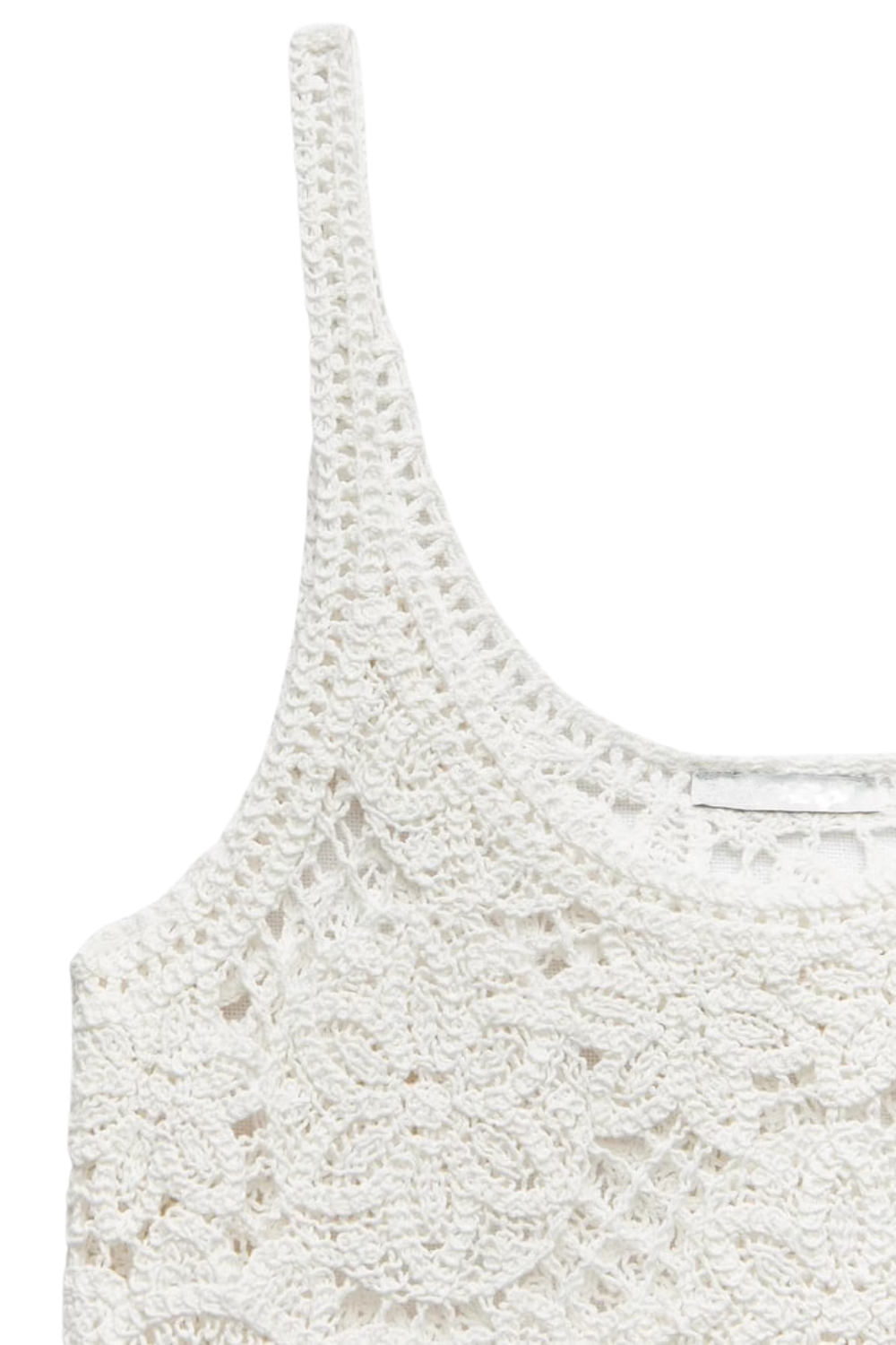 'Chloe' Round-Neck Sleeveless Crochet Top