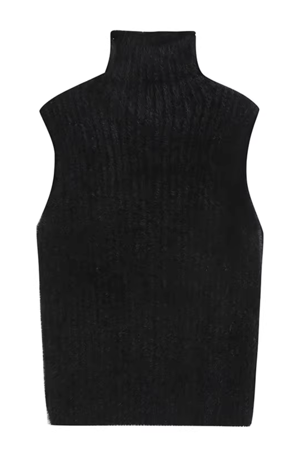 'Eunice' Turtleneck Sleeveless Knitted Vest (3 Colors)