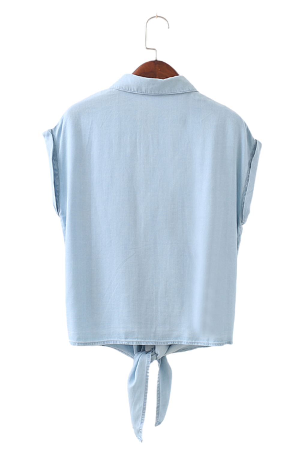 'Charlotte' Collared Sleeveless Denim Top (2 Colors)