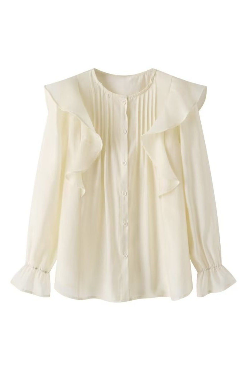 'Gwen' Ruffle Long Sleeve Blouse Top (3 Colors)