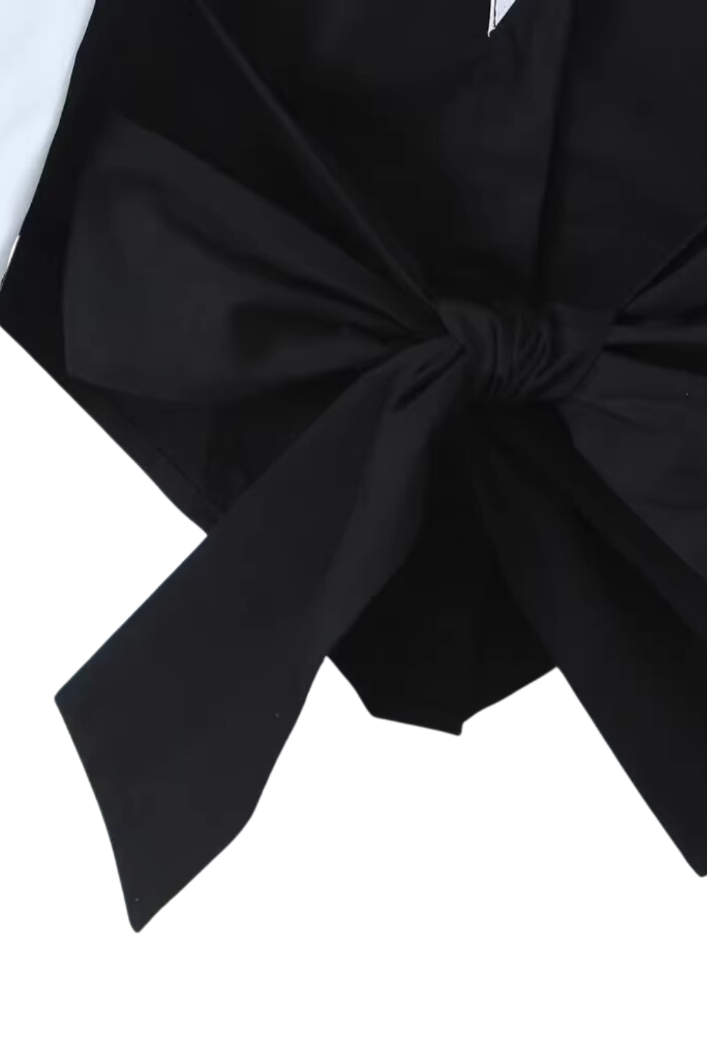 'Lara' Color block Knot Button-down Shirt