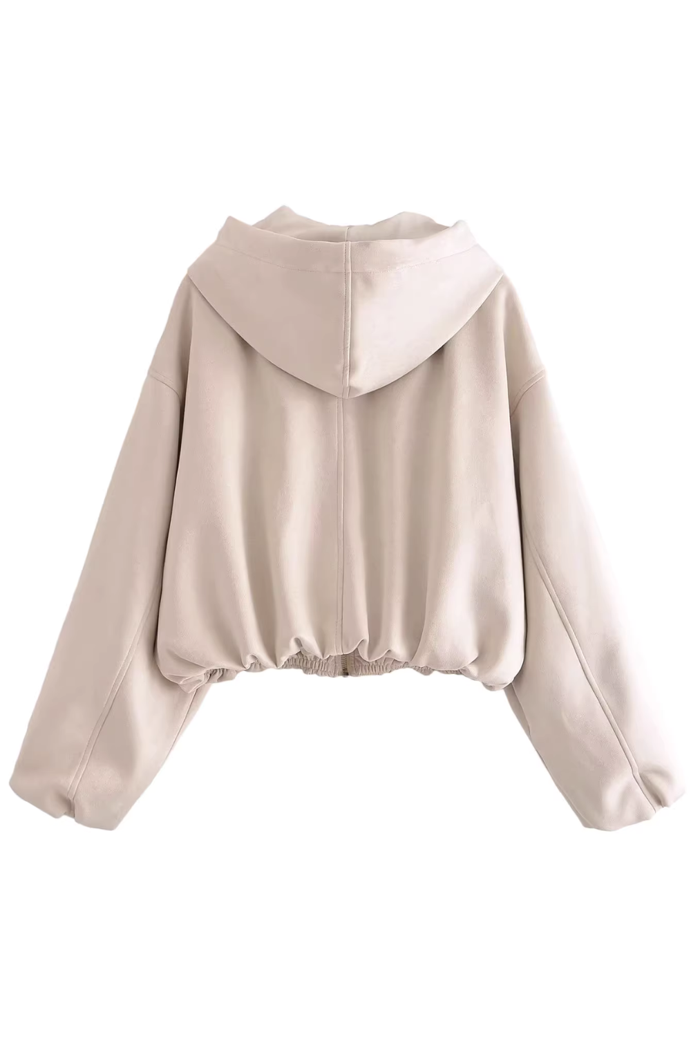 'Heather' Hooded Full-Zip Short Sweater (2 Colors)