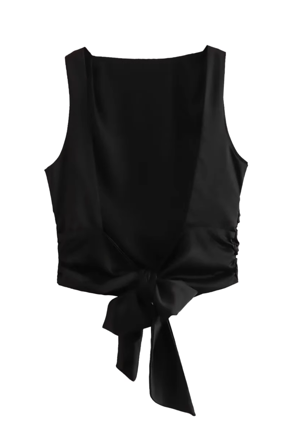 'Whitney' Satin Sleeveless Backless Vest Top (2 Colors)