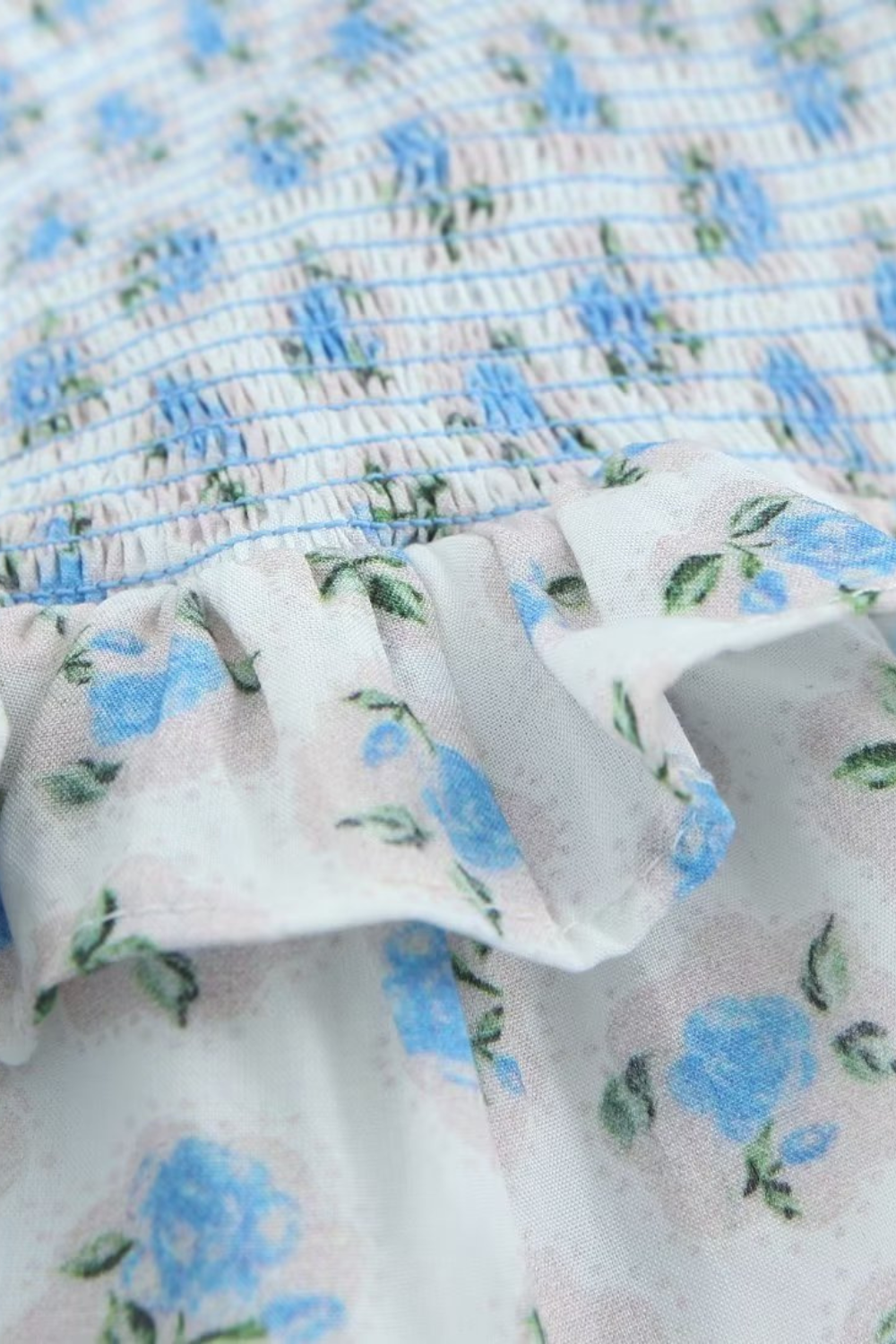 'Dorothy' Floral Smocked Ruffled Skirt