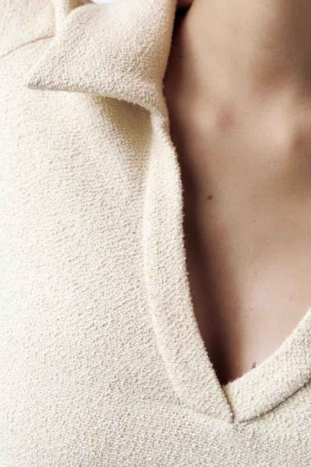 'Fern' Collared Long Sleeved Bouclé Knit Dress