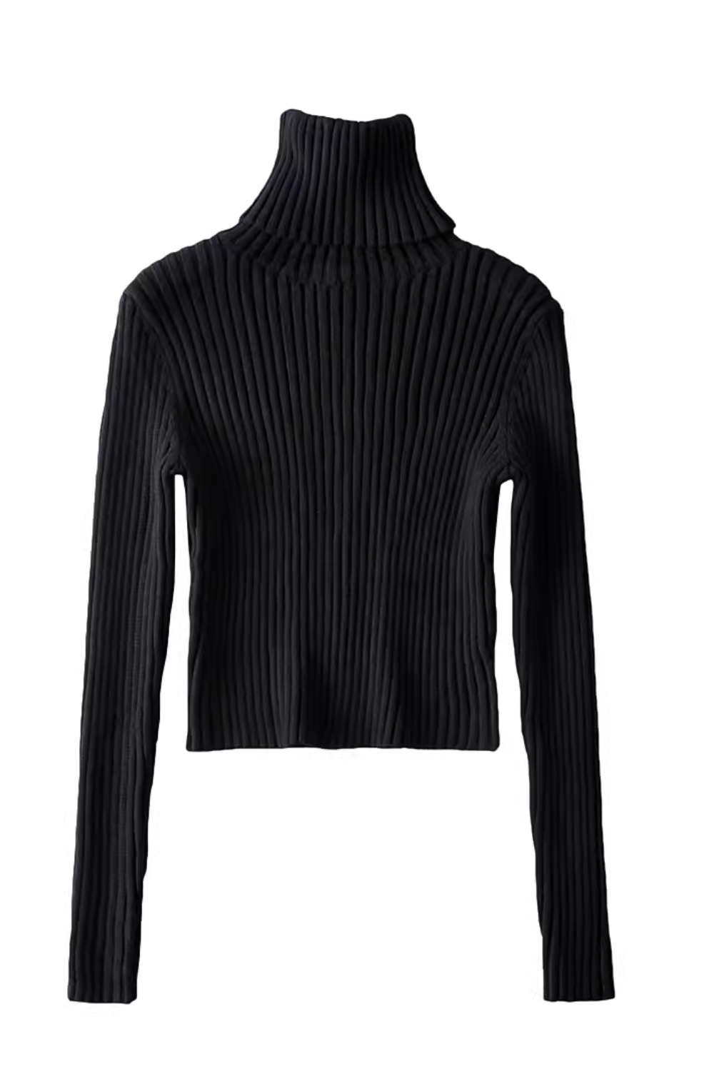 'Wilma' Rib-Knit Turtleneck Long Sleeved Sweater (3 Colors)
