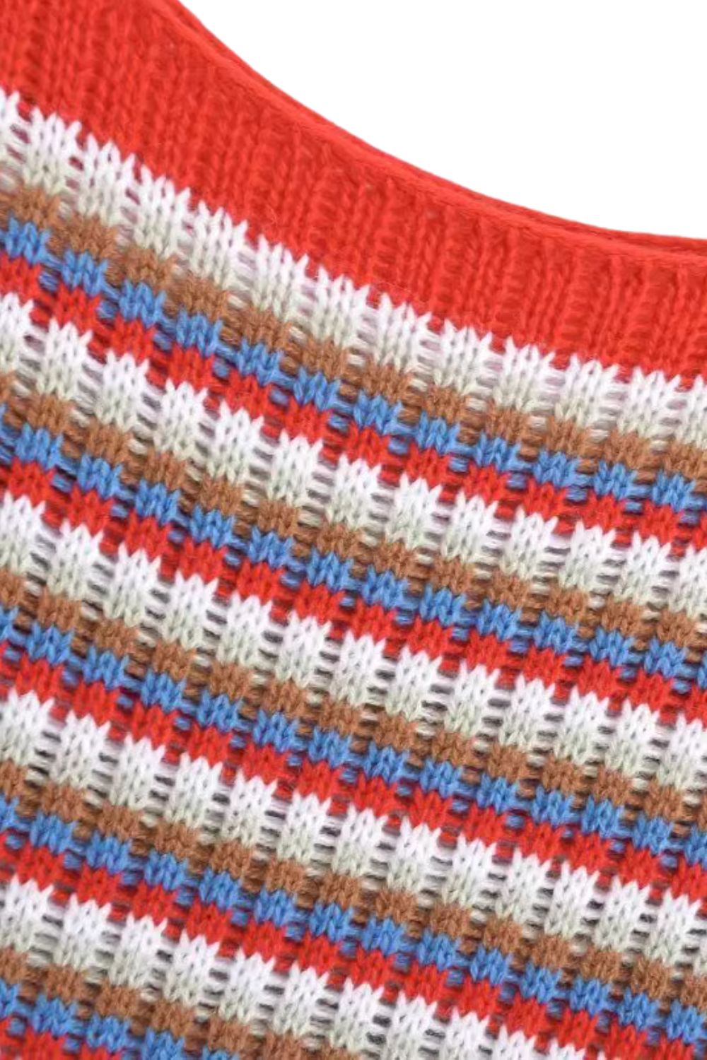 'Hannah' Bell Sleeves Stripe Knitted Long Sweater