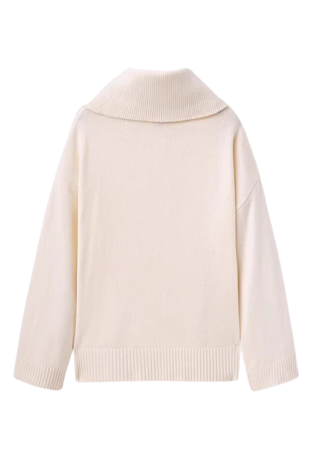 'Olive' Collared Half-Zip Long Sleeve Knitted Sweater (2 Colors)
