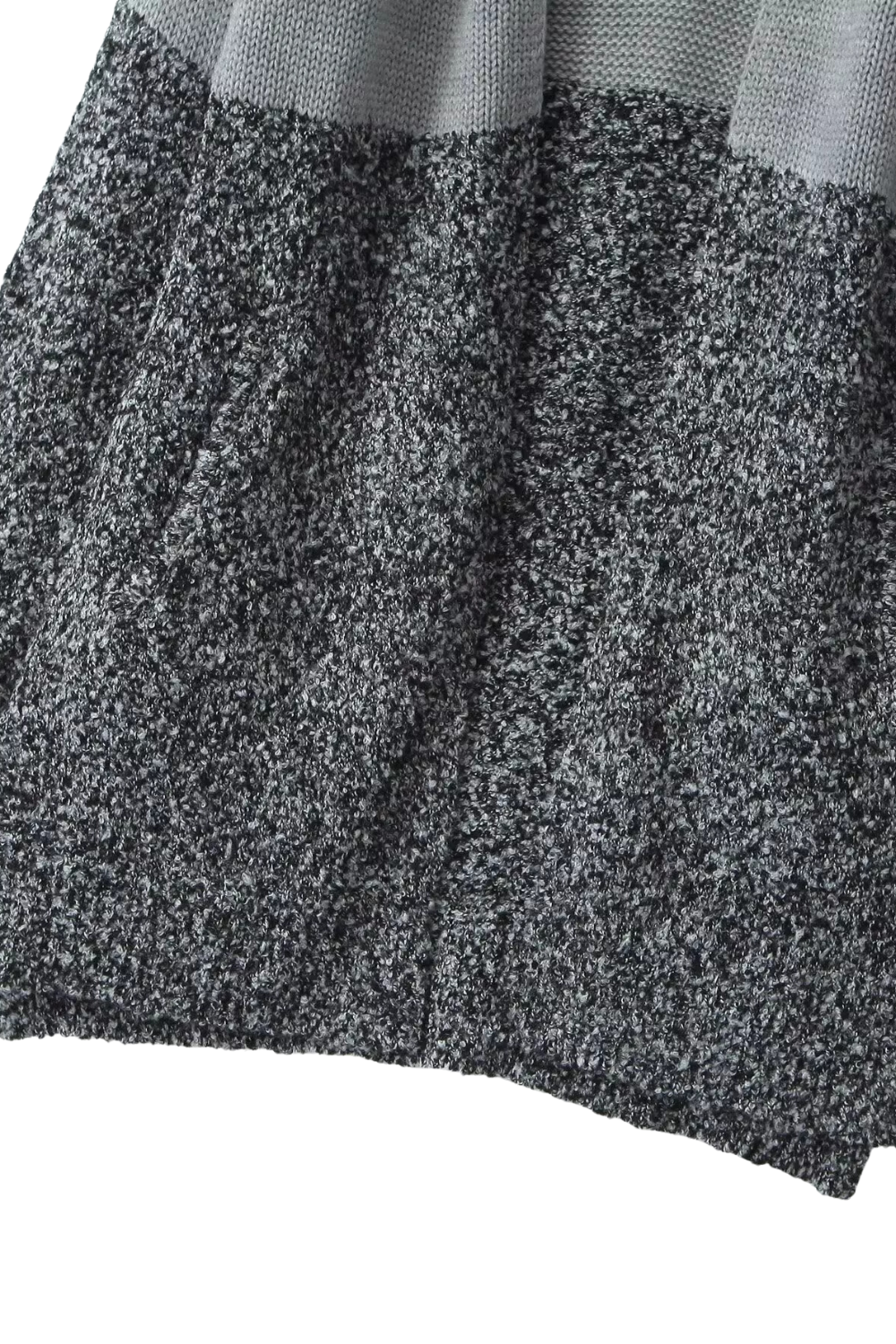 'Rhianna' Color Block Mid-Length Wool Cardigan