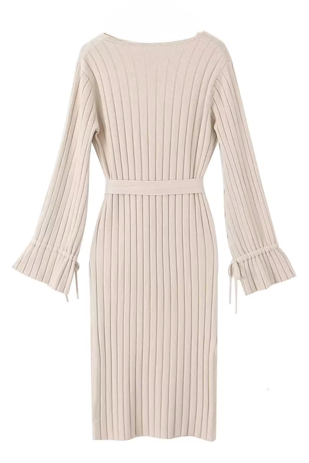 'Claudia' Rib-Knit Long Sleeve Dress (3 Colors)